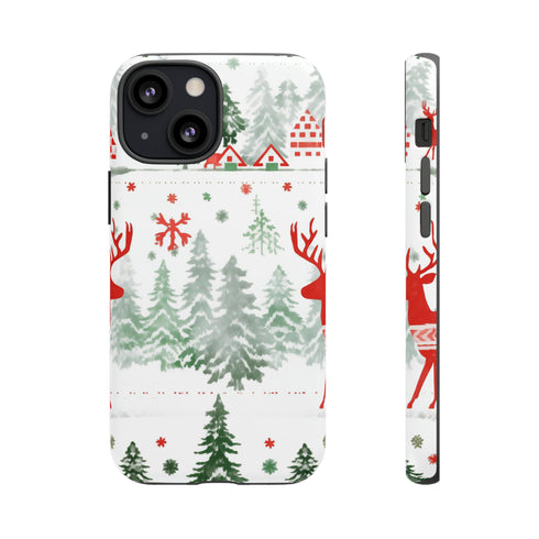 Nordic Christmas Print - Impact Resistant Phone Case iPhone 13 Mini Matte